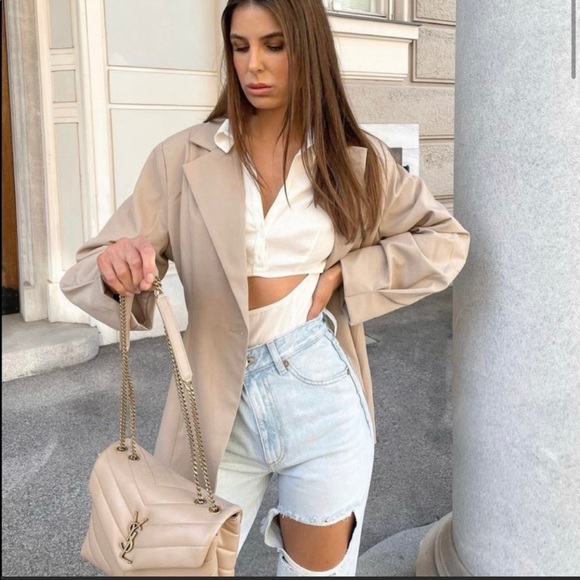 ZARA STRETCH LINEN BLEND CUT OUT BODYSUIT. - Picture 11 of 11